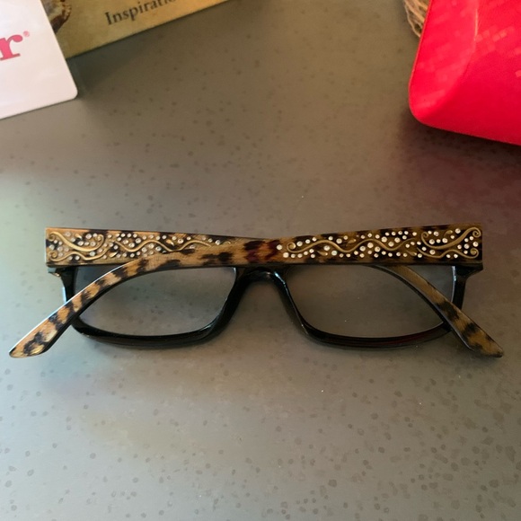 CAVIER, Leopard BLACK Lace Crystal Eyeglass Frames. M 3017 c31, ELEGANT. - Picture 8 of 14